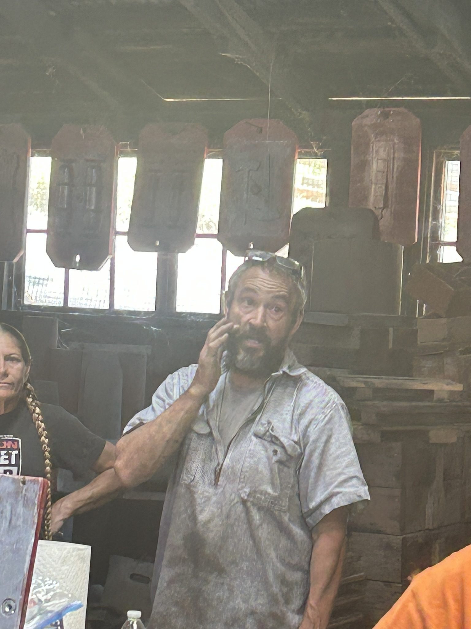 Anatoly giving a tour inside the Knight Foundry